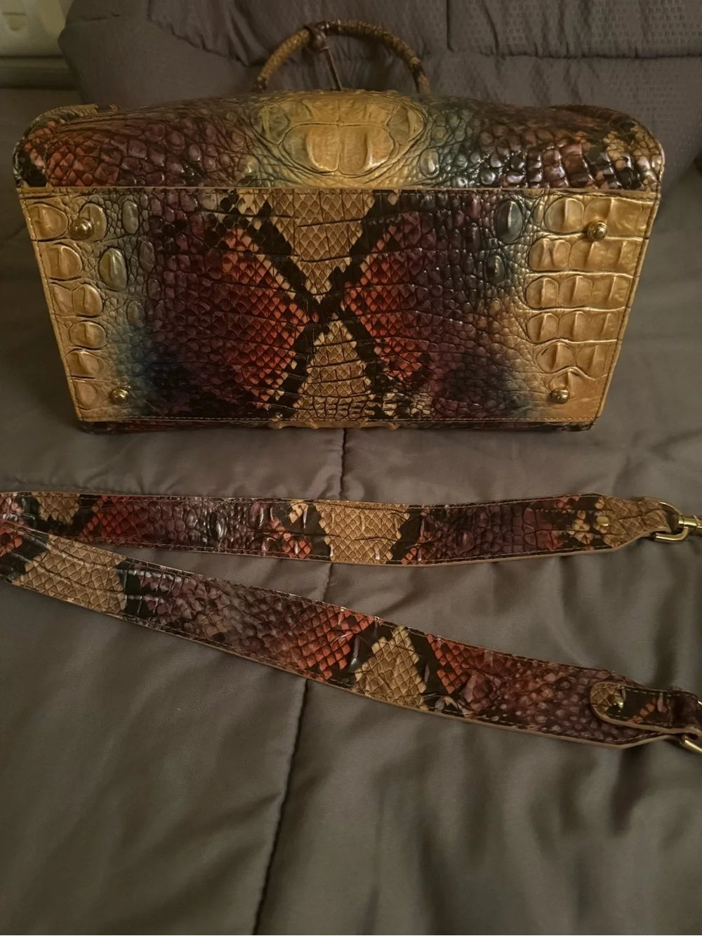 Brahmin satchel croc